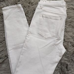 Madewell skinny skinny 27" white pants for summer